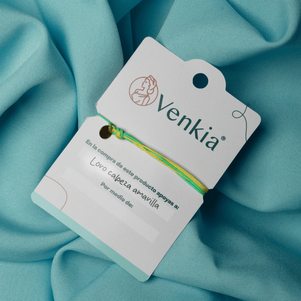 Venkia pulsera loro cabeza amarilla